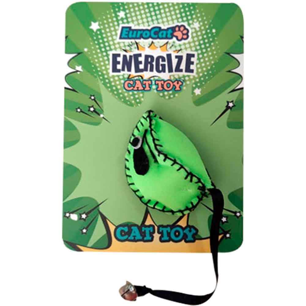 EuroCat Kedi Oyuncağı Zilli Fare 21 cm (Yeşil)